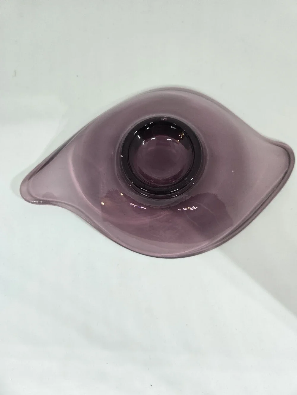 Vtg Viking Amethyst Epic Glass Console Bowl MCM